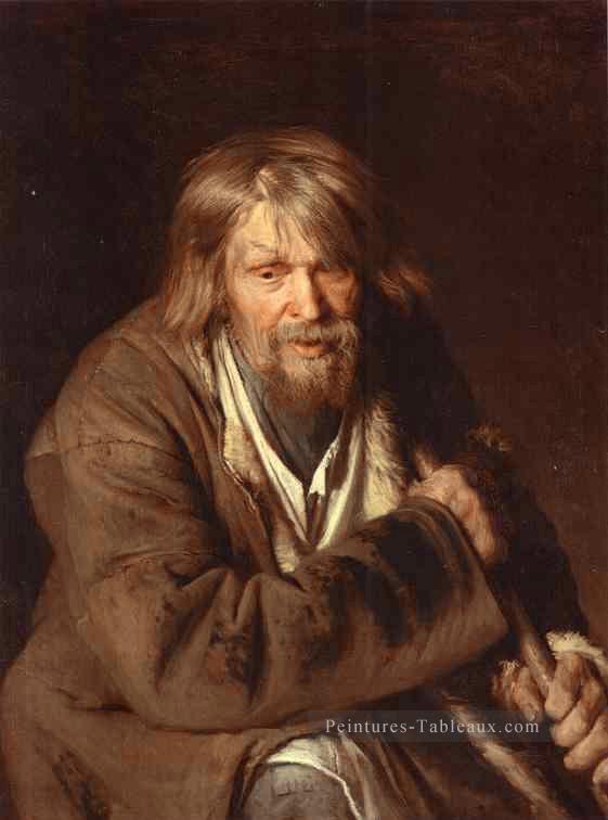 Portrait d’un vieux paysan démocratique Ivan Kramskoi Peintures à l'huile
